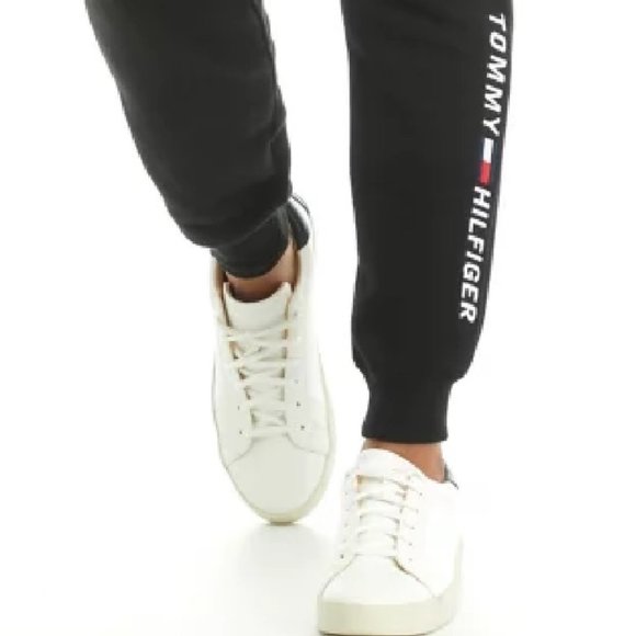 BLACK Tommy Hilfiger Embroidered Logo Joggers in Women's Size EXTRA LARGE - Picture 5 of 5